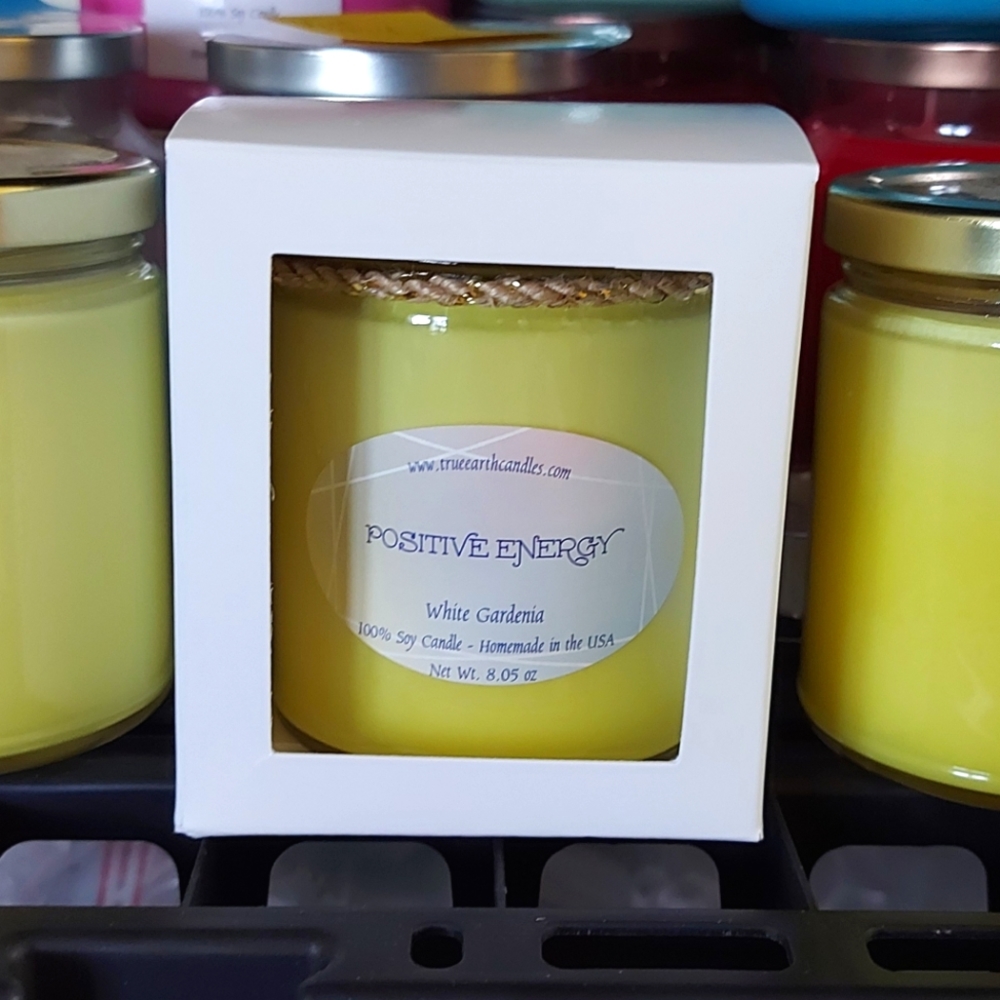 positive energy white gardenia candle